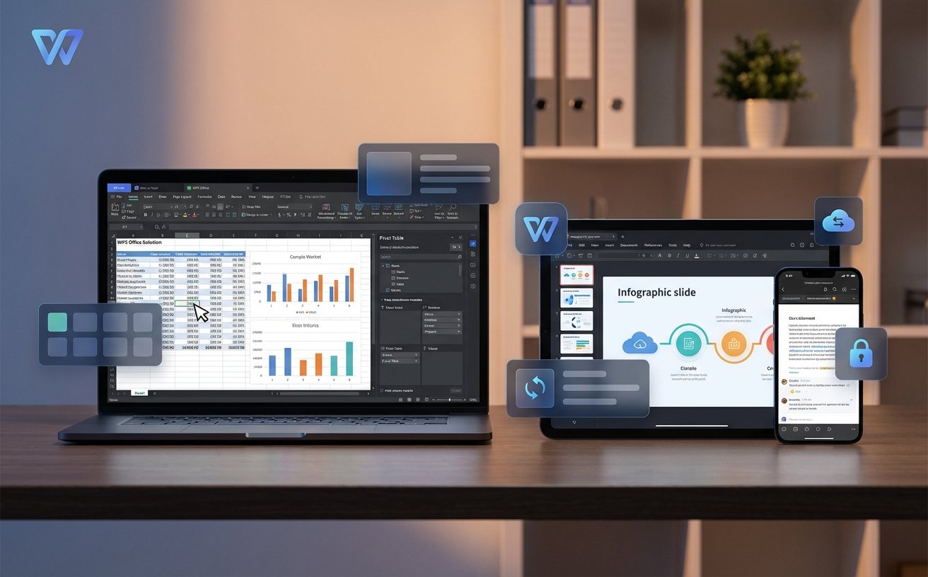 wps电脑版多组件协同与专业数据处理界面