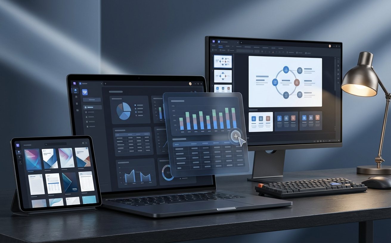 WPS Office智能数据看板与财务管理表格模板